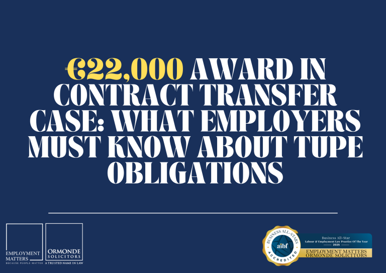 €22,000 Award in Contract Transfer Case: What Employers Must Know About TUPE Obligations