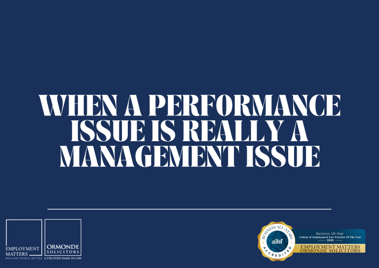 When a Performance Issue Is Really a Management Issue
