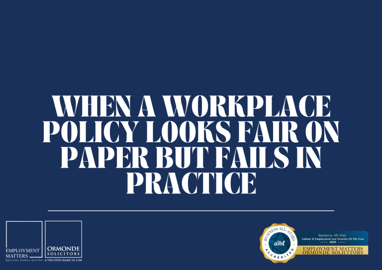 When a Workplace Policy Looks Fair on Paper but Fails in Practice
