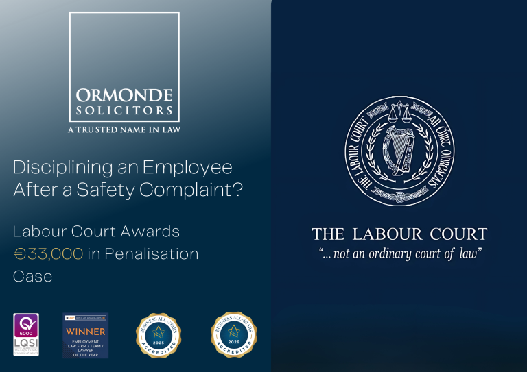 Disciplining an Employee After a Safety Complaint? Labour Court Awards €33,000